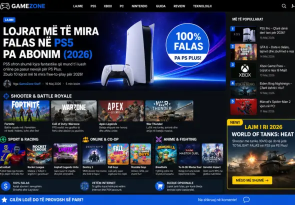 🎮 Lajm: Lojrat më të mira FALAS në PS5 pa abonim (2026)